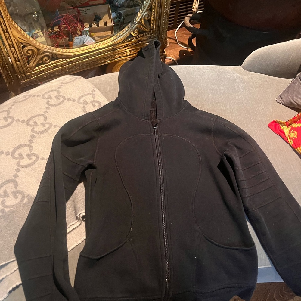 Black Hooded Zip-Up Jacket from lululemon